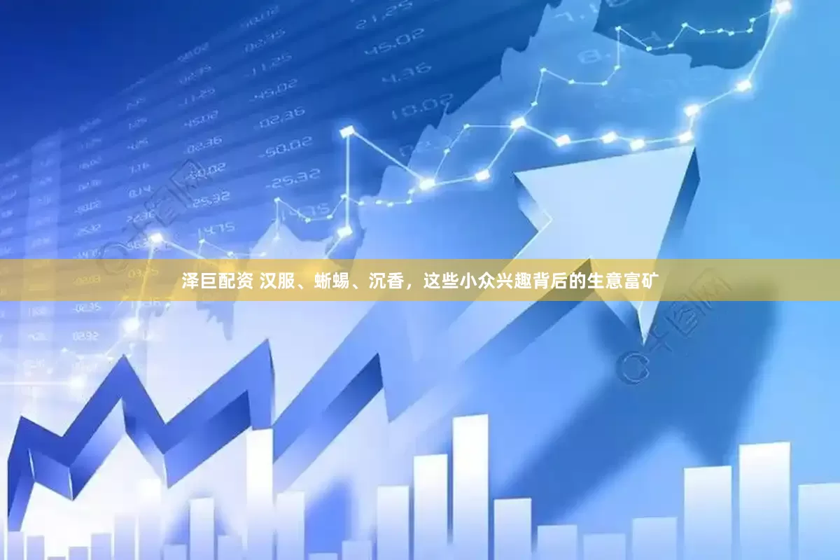泽巨配资 汉服、蜥蜴、沉香，这些小众兴趣背后的生意富矿